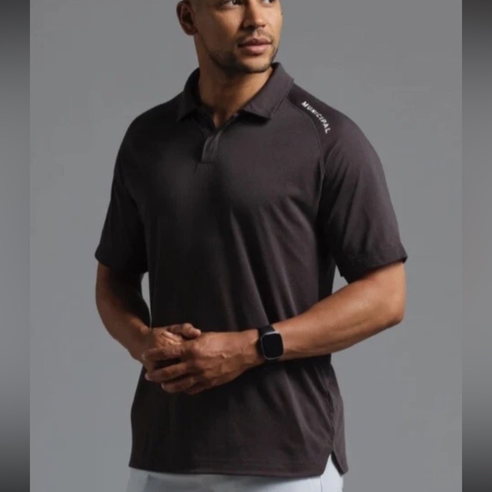 Sport Tech Polo Municipal Xl Asphalt Men’s Golf